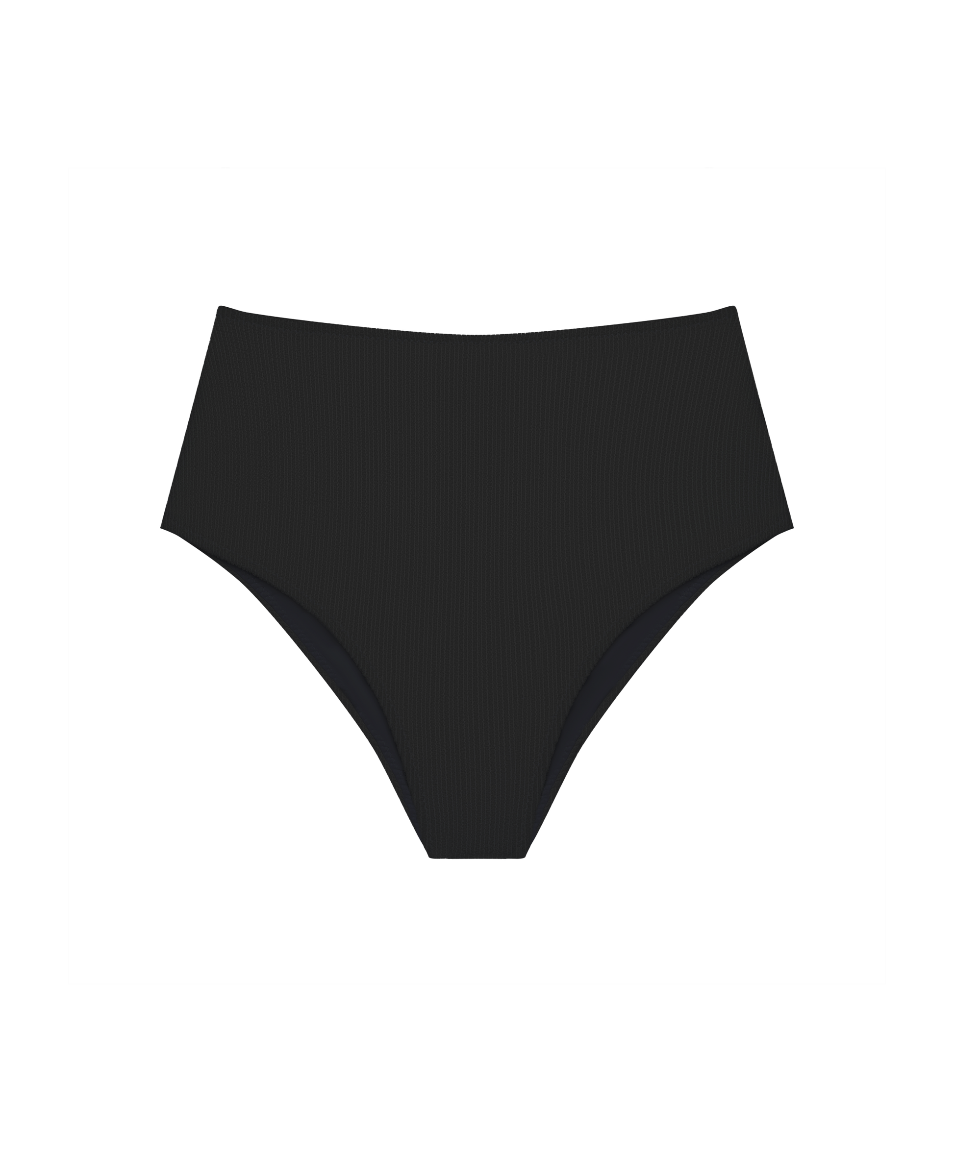 Amelia High-Waisted Bikini Bottom | Maison Marine – Recycle Crinkle Rib, Minimal