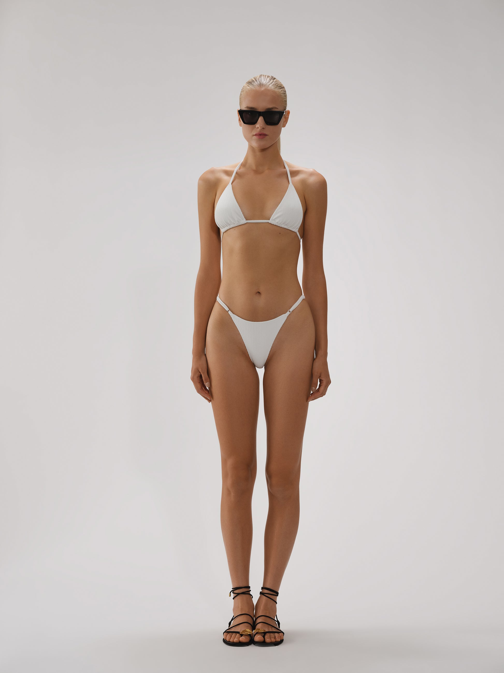 Celia Adjustable Triangle Top In Crinkle