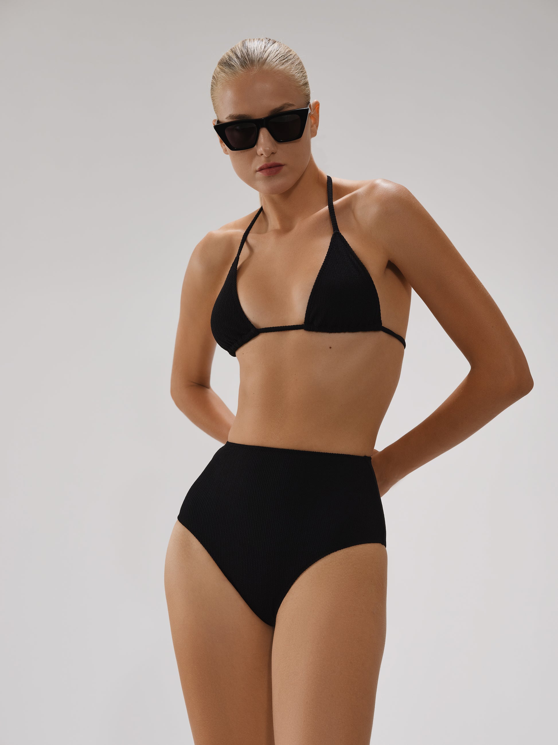 Celia Adjustable Triangle Top In Crinkle