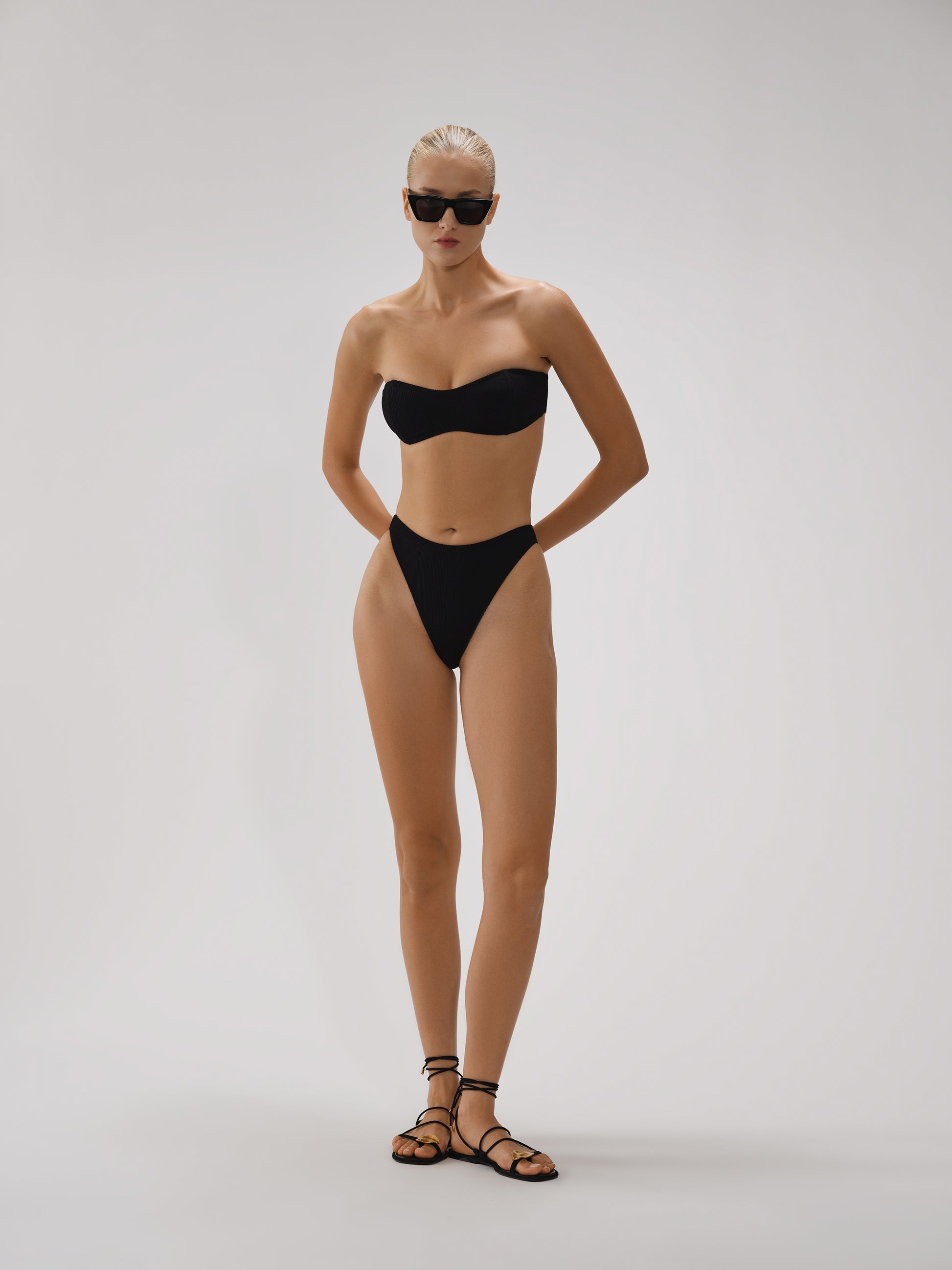 Romy 90's High Cut Bottom in Crinkle