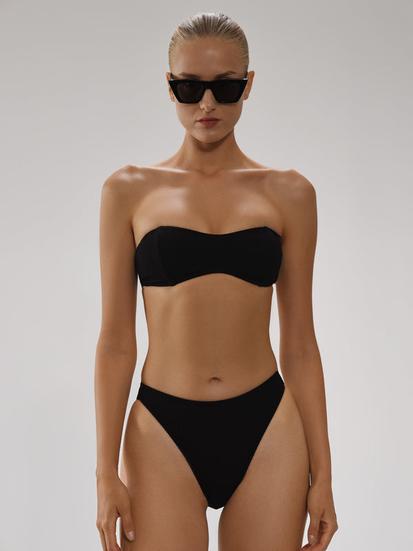 Bridgette Strapless Top With Boning In Crinkle